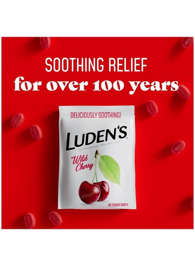 LUDEN'S Deliciously Soothing Throat Drops, Wild Cherry Flavor, 90 Count - Image 4