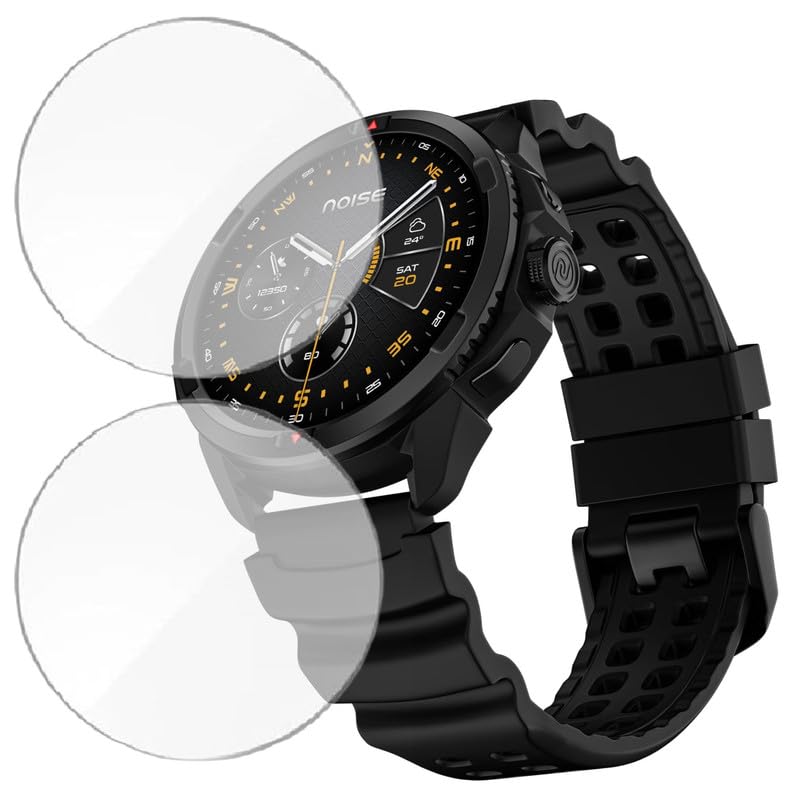 HELLOSCREEN 2 Pack | Screen Protector Guard for Noise Endeavour Pro | 1.5 inch | Smartwatch - Flexible & Ultrathin TPU Film, 9H Scratch Resistant, Bubble Free - Not a Tempered Glass - Image 1