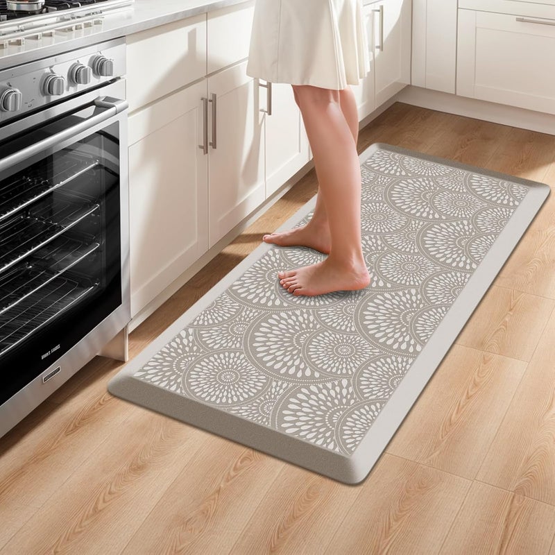 Mattitude 4/5 Inch Kitchen Mat, 20x39in Heavy Duty Ergonomic Comfort Foam Standing Desk Mat, Waterproof Non-Slip Standing Mats and Rugs for Kitchen, Office, Khaki - Image 1