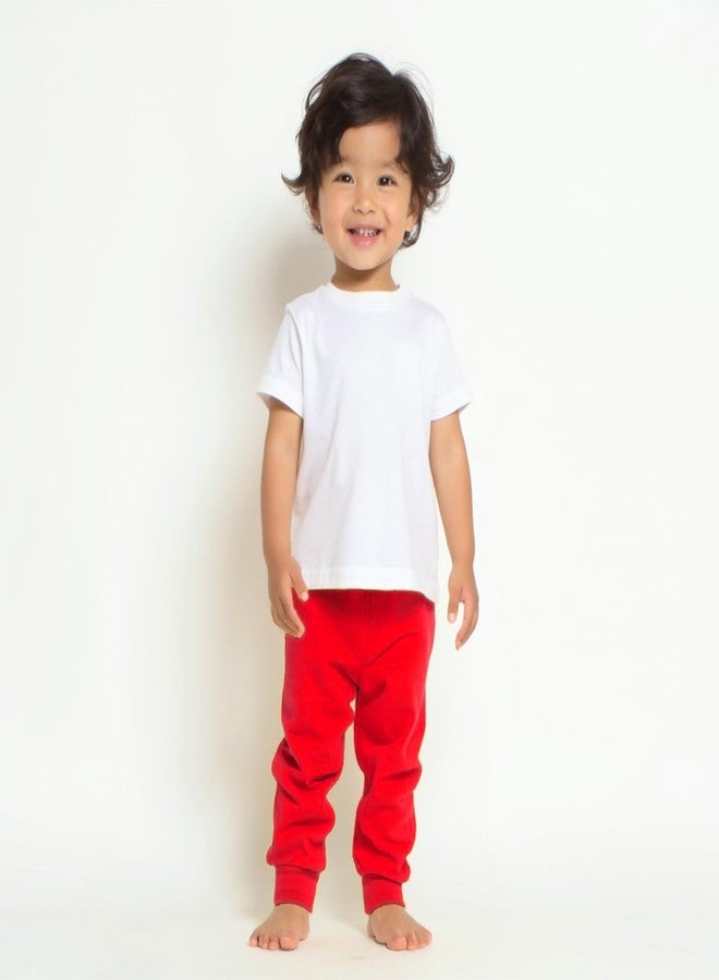 Sakuya Cotton Joggers for Kids | 0-12 Months | Red |Pack of 4| Superior-Grade Cotton Pajama Bottoms with Elastic Waistband, Lightweight & Breathable Fabric for Play, Sleep, Everyday Wear for Kids - Image 2