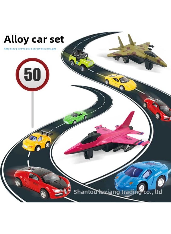 Generic Children's Alloy Simulation Pull-back Fighter Tank Sanitation Vehicle Model Boy Jeep School Bus Set Series-Color:1210-815 Mini Car Alloy Back Force  - Image 5