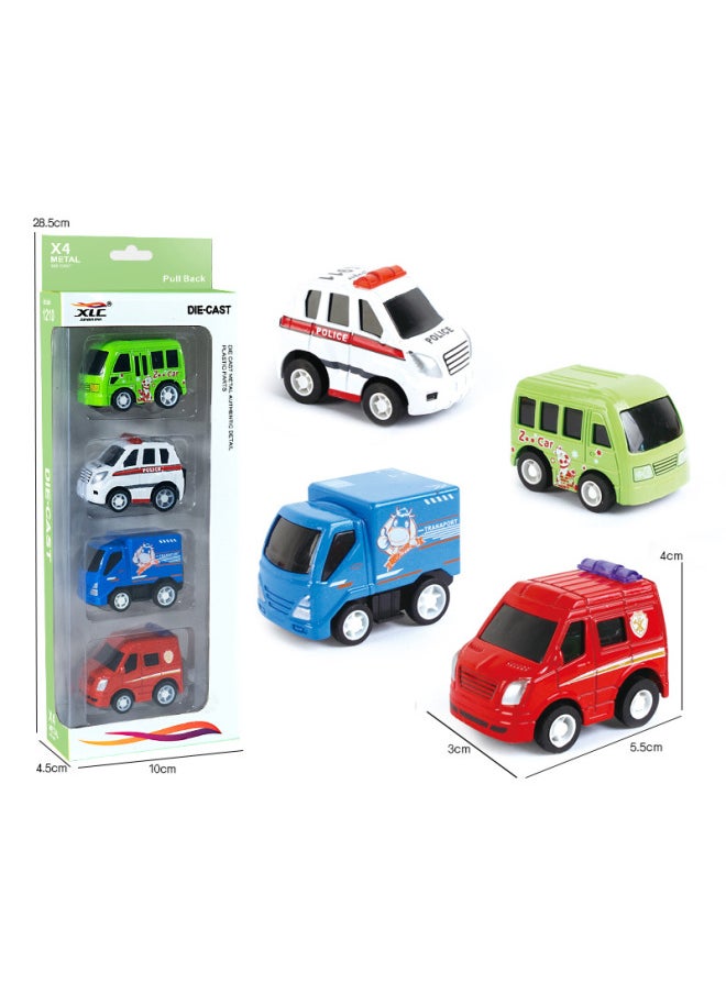 Generic Children's Alloy Simulation Pull-back Fighter Tank Sanitation Vehicle Model Boy Jeep School Bus Set Series-Color:1210-815 Mini Car Alloy Back Force  - Image 1