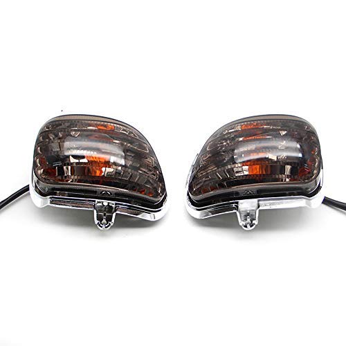 TESWNE Motorcycle Front Plastic Turn Signal Lights For Goldwing GL1800 20012013 Smoke