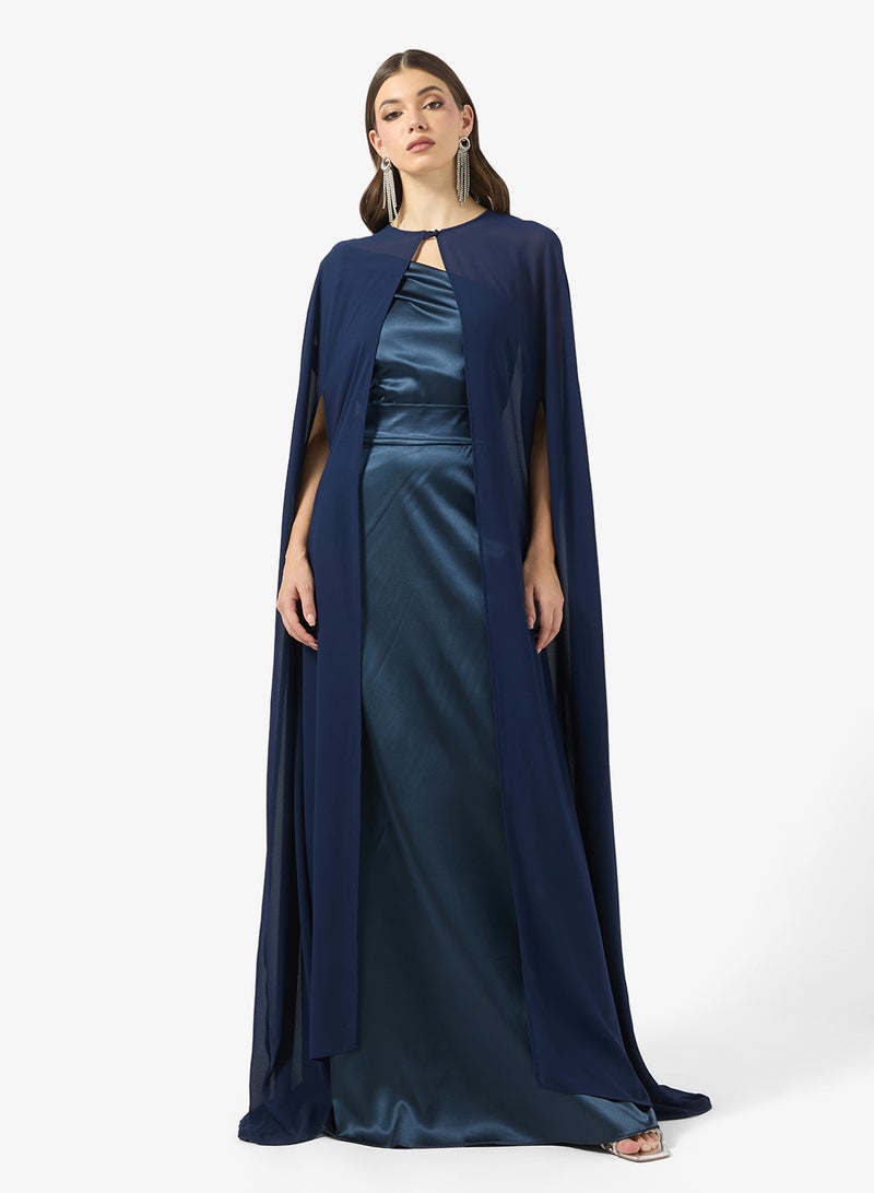 TFNC Lisa Navy Maxi Cape - Image 1