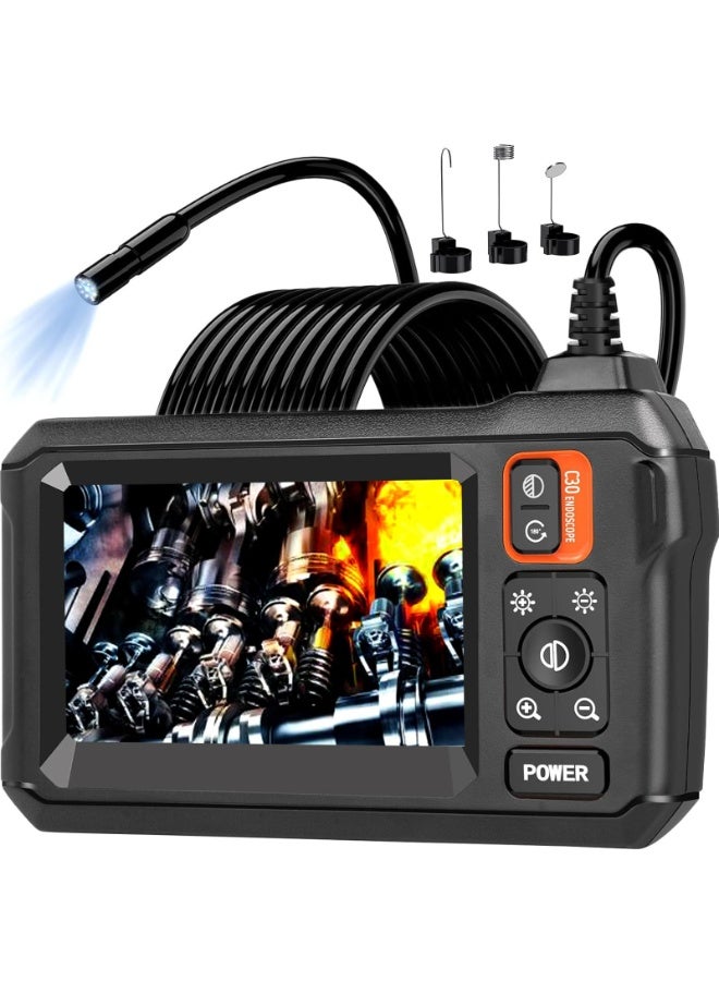 Lecran Endoscope Camera with Light, Borescope Camera with 4.3" IPS Screen, 1080P HD with 8 LED Lights, 16.4FT Semi-Rigid Cord Bore Scope, Gadgets for Men & Tools for Men - Image 1