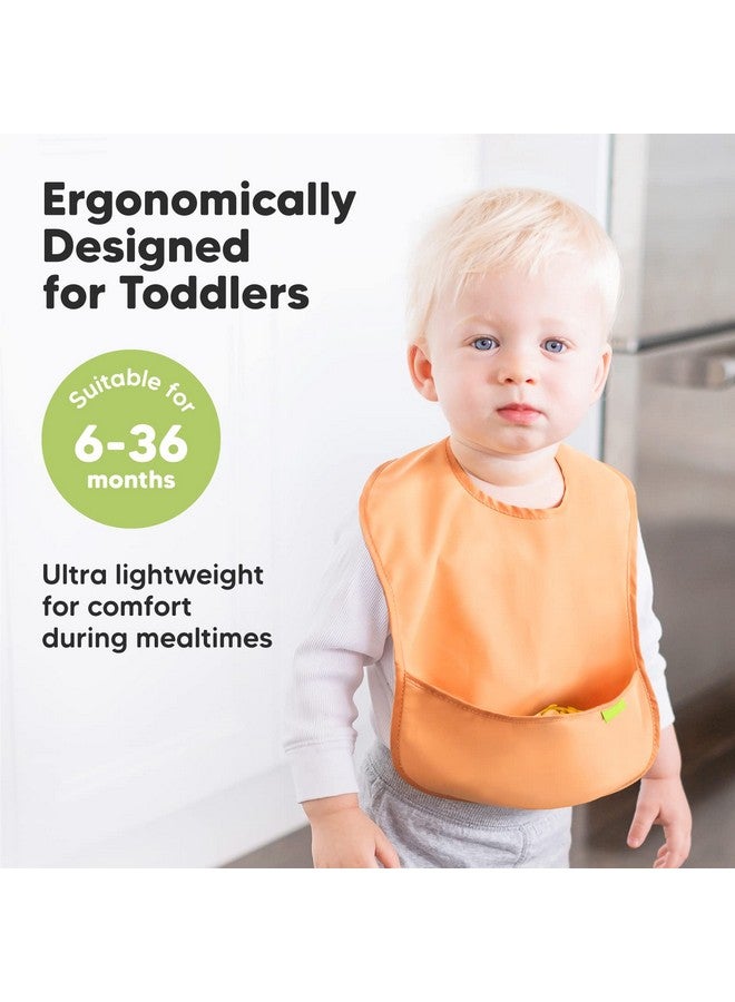 KeaBabies 3Pack Waterproof Baby Bibs For Eating Lightweight Baby Bib With Food Catcher Mess Proof Toddler Bibs Waterproof Bibs For Baby Boys Baby Girls Feeding Bibs Drool Bibs Baby Food Bibs (Basics)  - Image 3