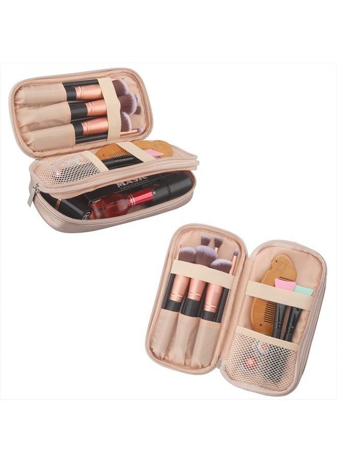 MONSTINA Makeup Bag for Women,Pouch Bag,Makeup Brush Bags Travel Kit Organizer Cosmetic Bag (cgold)  - Image 2
