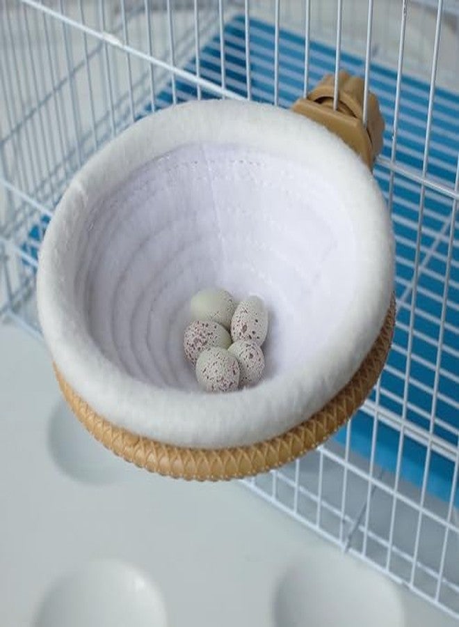 FOIBURELY Bird Nest Canary Finch Parrot Nest Set with Plastic and Textile（4.5 inches） - Image 5