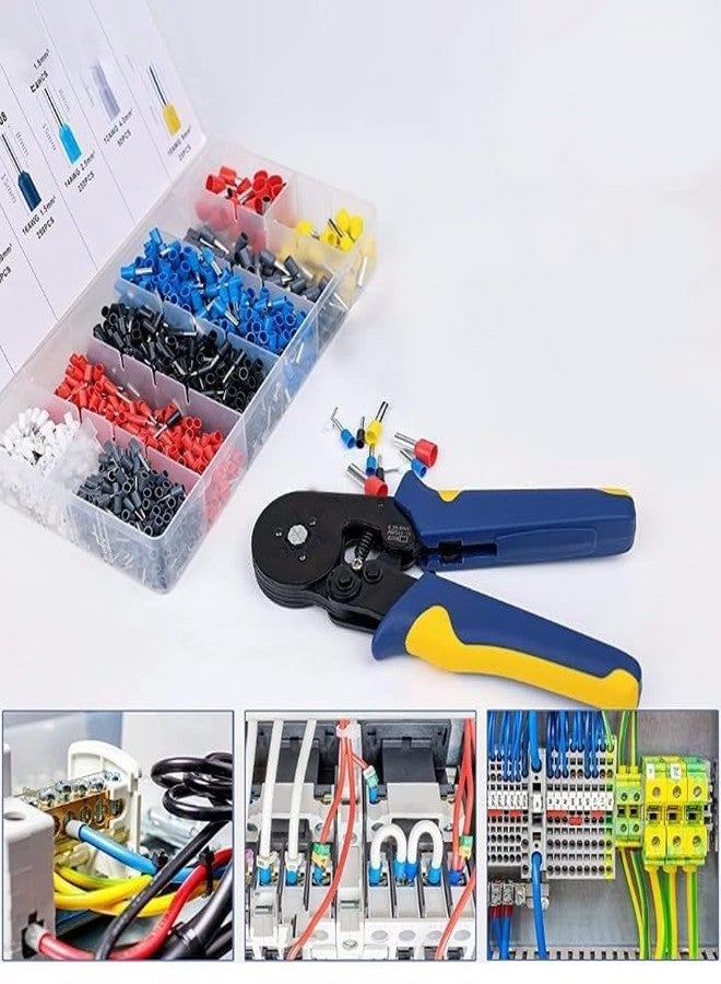 LUPINEZ أداة تجعيد الأسلاك من لوبينيز، HSC8 6-4A، 0.08-10 مم²، أداة تجريد الأسلاك AWG28-7، كماشة تجعيد ذاتية الضبط، أداة تجعيد الحلقات ذات السقاطة، أداة تجعيد شاكرا (متعددة الألوان، عبوة من قطعة واحدة) - Image 5