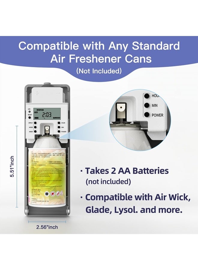 SVAVO Automatic LCD Fragrance Dispenser - Wall Mount/Free Standing ABS Auto Air Freshener Dispenser Programmable Aerosol Spray Perfume Dispenser for Bathroom, Hotel, Office, Commercial Place, White - Image 3
