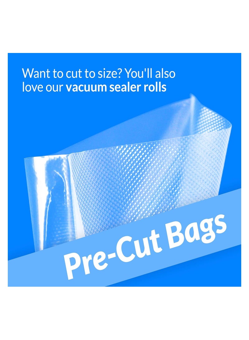 SYOSI Vacuum Sealer Bags, 100 Bags Pre-Cut Embossed Vacuum Bags, BPA Free Vacuum Seal Bags, Universal Design Pre-Cut Bag, for Sous Vide, Food Freezer Storage, Food Prep, Pint Size, Clear (8x12 in.) - Image 4