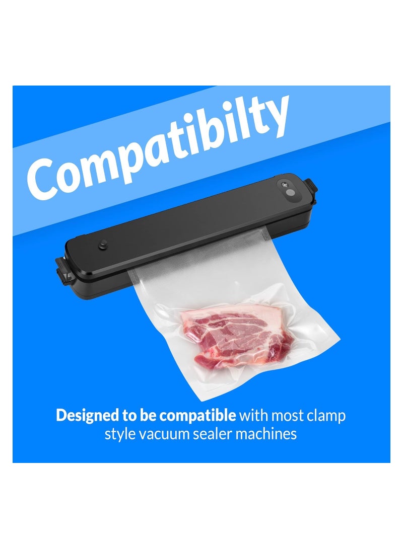SYOSI Vacuum Sealer Bags, 100 Bags Pre-Cut Embossed Vacuum Bags, BPA Free Vacuum Seal Bags, Universal Design Pre-Cut Bag, for Sous Vide, Food Freezer Storage, Food Prep, Pint Size, Clear (8x12 in.) - Image 3
