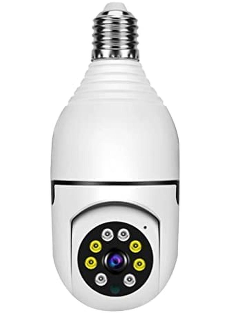 Rabos - 1080P Wireless Tovnet Wifi Pan/Tilt Light Bulb Security Camera, 360 Degrees 3.0MP Cam Home Surveillance CCTV Panoramic IP Camera, with Night Vision, Two Way Audio, Smart Motion Detection - Image 1