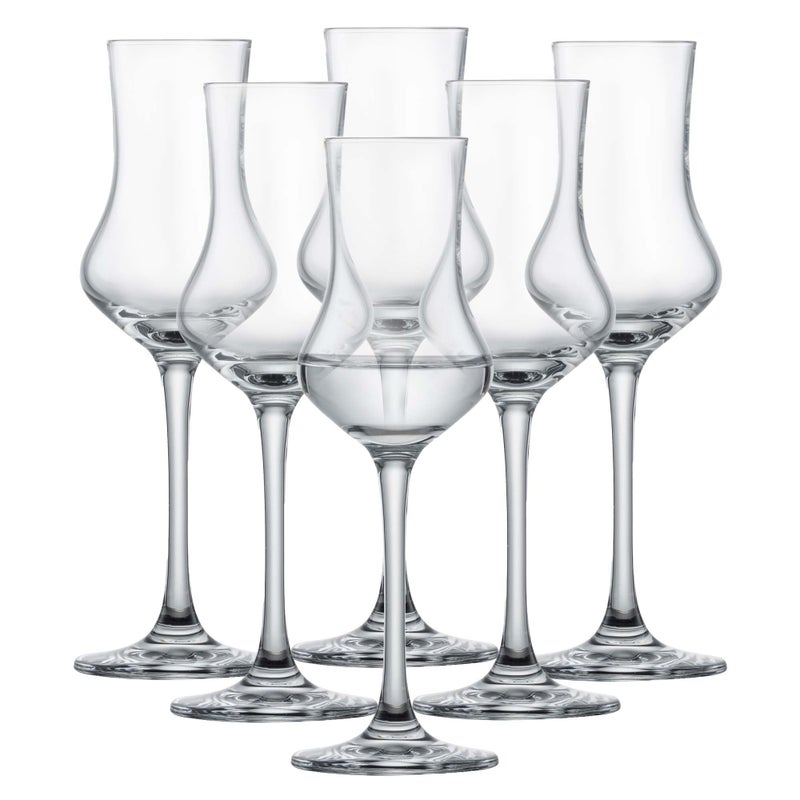 SCHOTT ZWIESEL SCHOTT ZWIESEL Classico Grappa Glass Set of 6 Shot Glasses with Stem DishwasherSafe Tritan Crystal Glasses Made in Germany 3 Ounce 