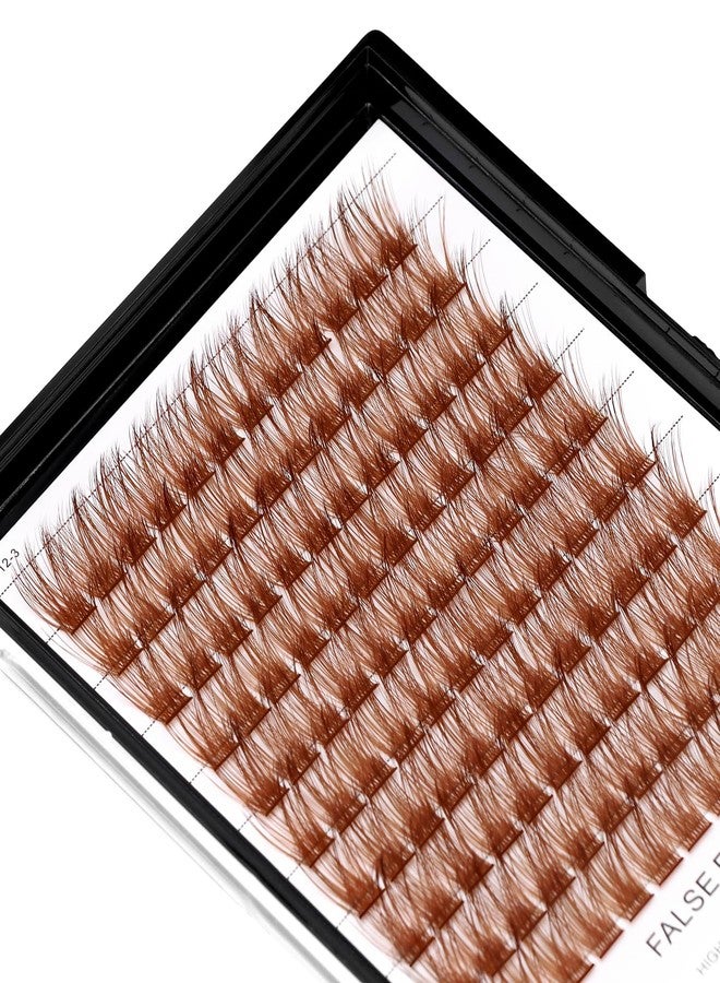 Vayator Color Lash Cluster Light Brown Dark Brown Black Brown Various Colored False Eyelashes Clusters Professional Makeup Lash Cluster Grafted Eyelash Extension（Light Brown-10-12-14-16mm Mixed） - Image 4