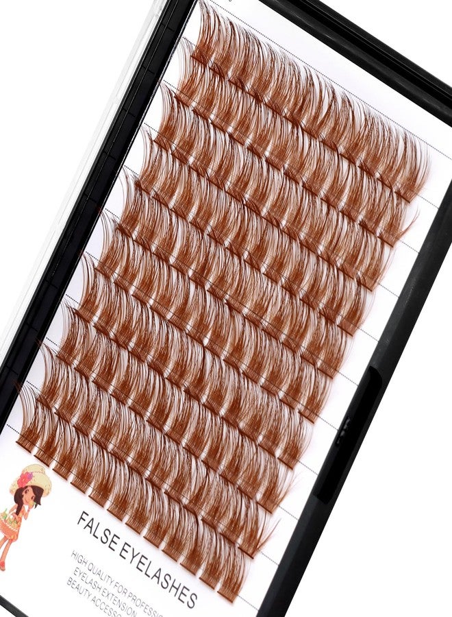 Vayator Color Lash Cluster Light Brown Dark Brown Black Brown Various Colored False Eyelashes Clusters Professional Makeup Lash Cluster Grafted Eyelash Extension（Light Brown-10-12-14-16mm Mixed） - Image 3