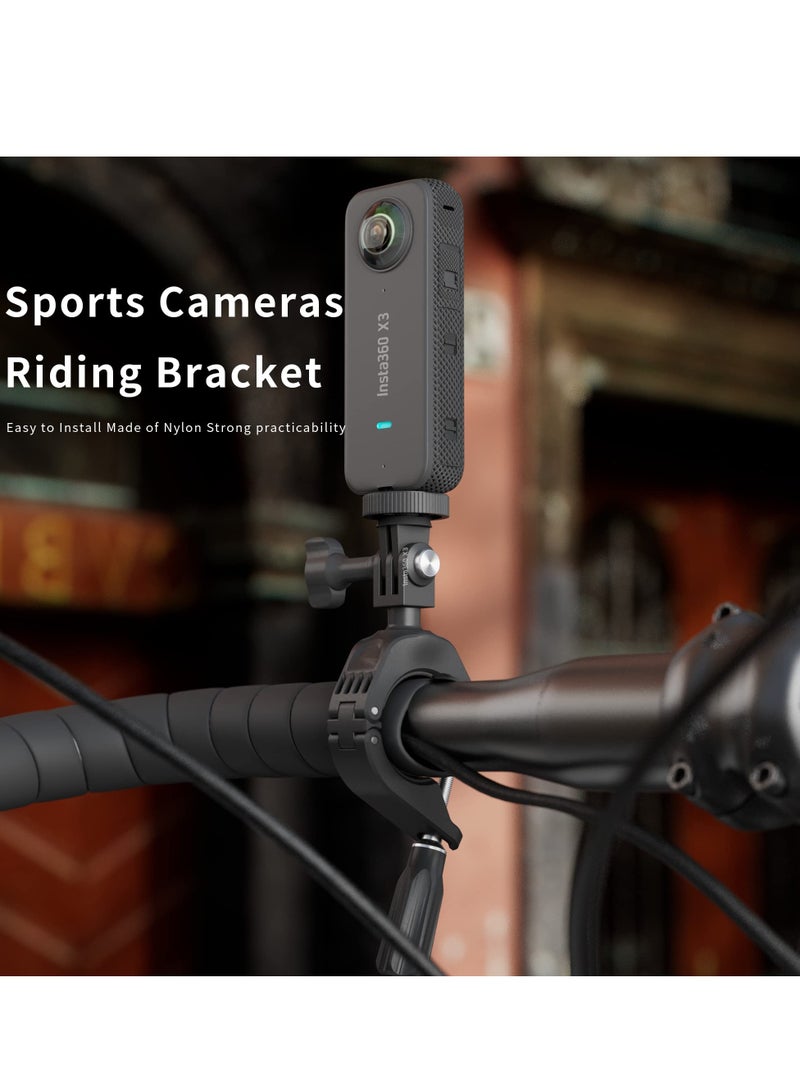 حامل مقود عالمي لكاميرات GoPro و Insta360 وكاميرات الحركة - يناسب قضبان بقطر 22 مم-35 مم، مثالي للدراجات وركوب الدراجات النارية - Image 5