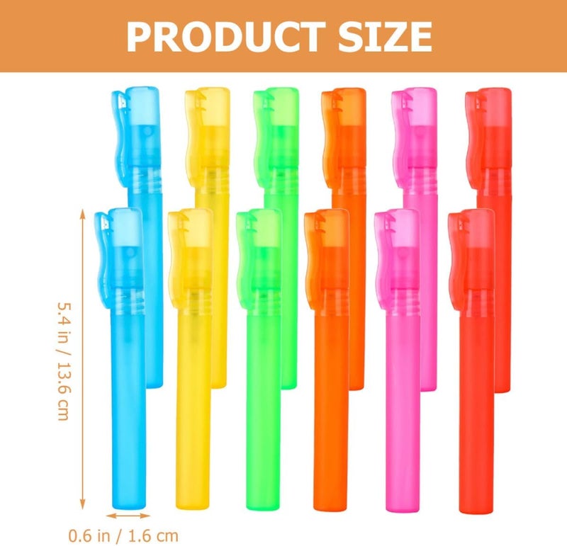 12pcs Refillable Pen Perfume Bottles 10ml Mini Portable Spray Bottles Colorful Mist Atomizers for Women - Image 2