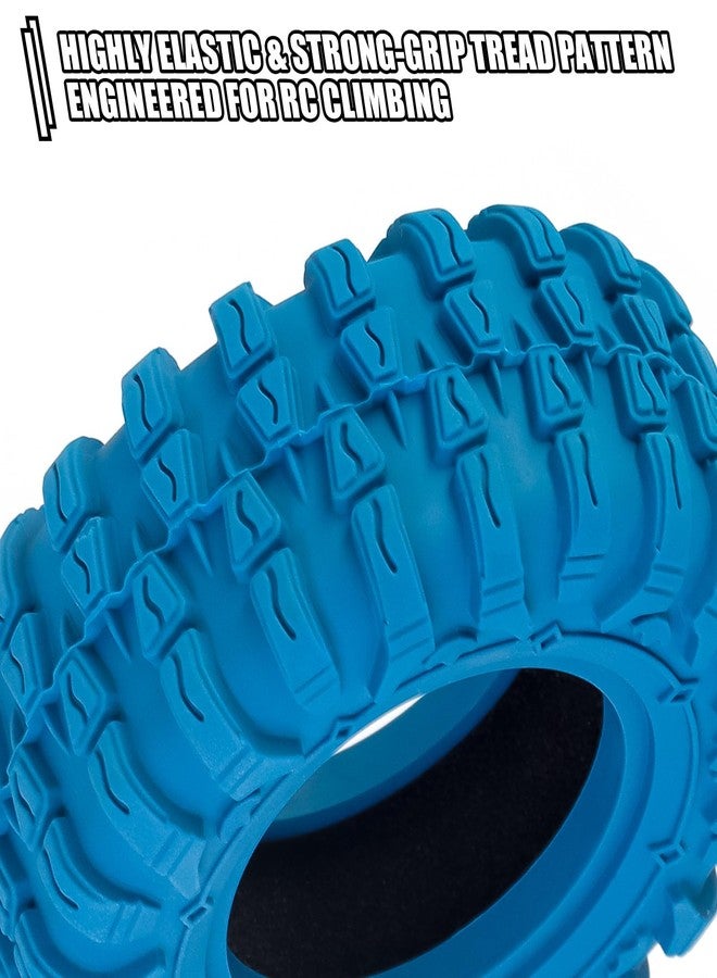 مجموعة إطارات عجلات GOUPRC مقاس 1.3 بوصة، جنوط ألومنيوم بنظام Beadlock، إطارات بنمط مداس مخالب التنين، مناسبة لسيارات SCX24 وTRX4M بمقياس 1/18 و1/24، لون أسود تيتانيوم، مصممة خصيصًا لسيارات التحكم عن بعد SCX24 وTRX4M. - Image 3