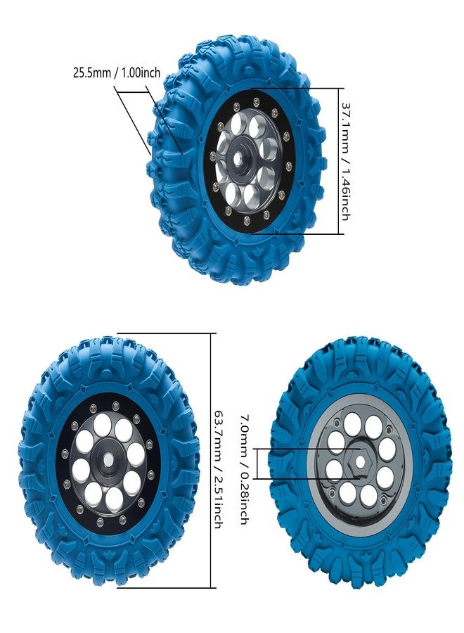 مجموعة إطارات عجلات GOUPRC مقاس 1.3 بوصة، جنوط ألومنيوم بنظام Beadlock، إطارات بنمط مداس مخالب التنين، مناسبة لسيارات SCX24 وTRX4M بمقياس 1/18 و1/24، لون أسود تيتانيوم، مصممة خصيصًا لسيارات التحكم عن بعد SCX24 وTRX4M. - Image 5