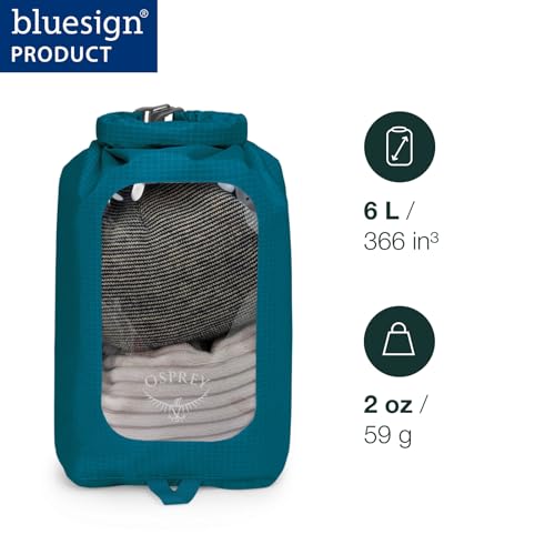 Osprey 6L Waterproof Dry Sack with Window Mars Orange - Image 3