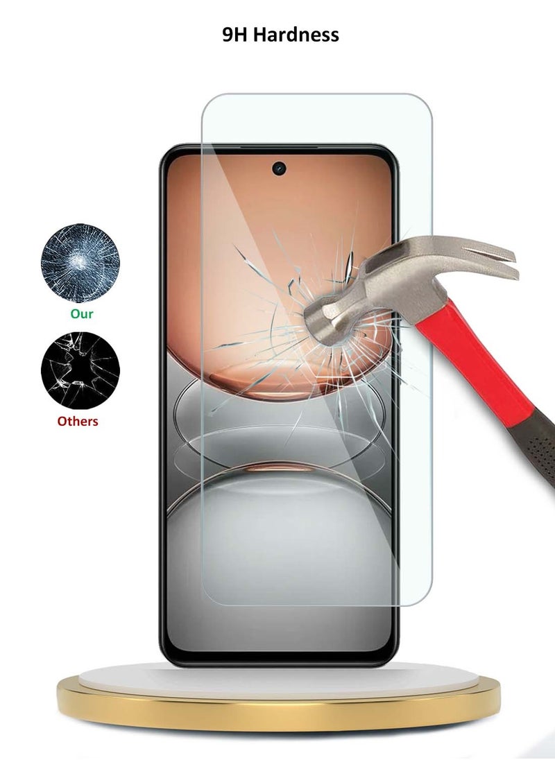 Realme C75 4G 2024 WTech Premium Series Curved Edges 9H 2.5D Tempered Glass Screen Protector (MSG9CN) - Clear