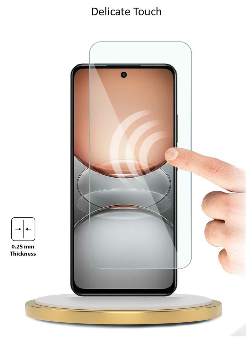Realme C75 4G 2024 WTech Premium Series Curved Edges 9H 2.5D Tempered Glass Screen Protector (MSG9CN) - Clear