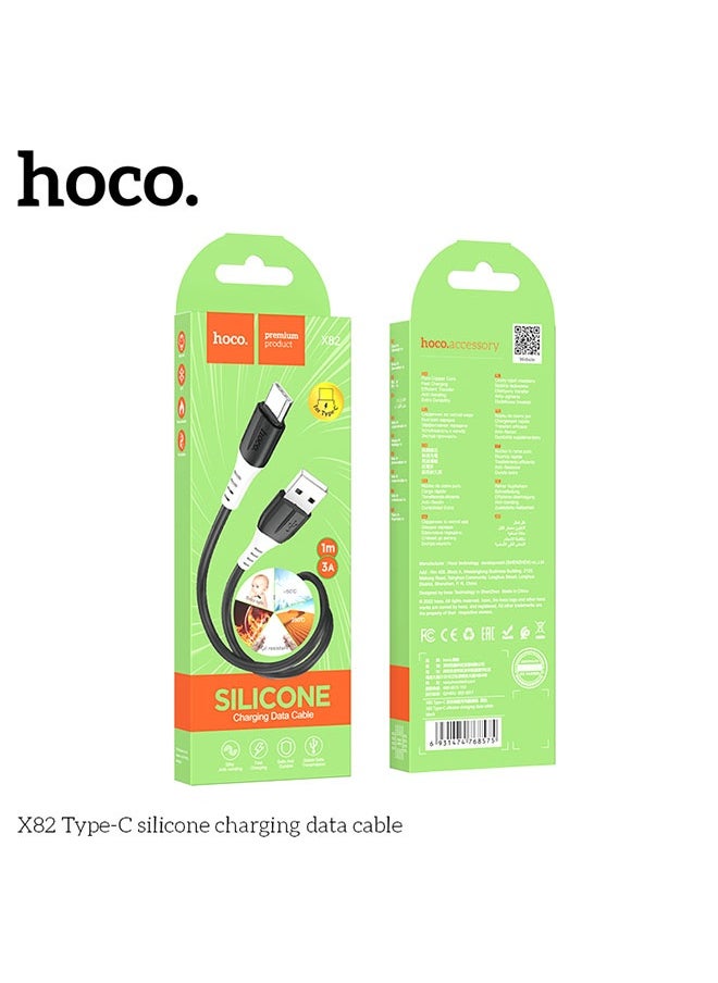 X82 Type-C silicone charging data cable