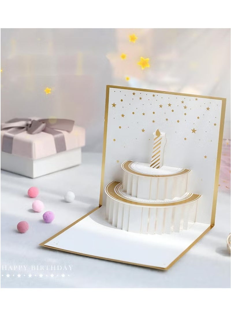 Fancy Elegant Design 3D Pop-Up Card, Greeting Card for Birthday, Sturdy and Solid Cardstock Gift Card with Envelope and Thank You Card - Image 2