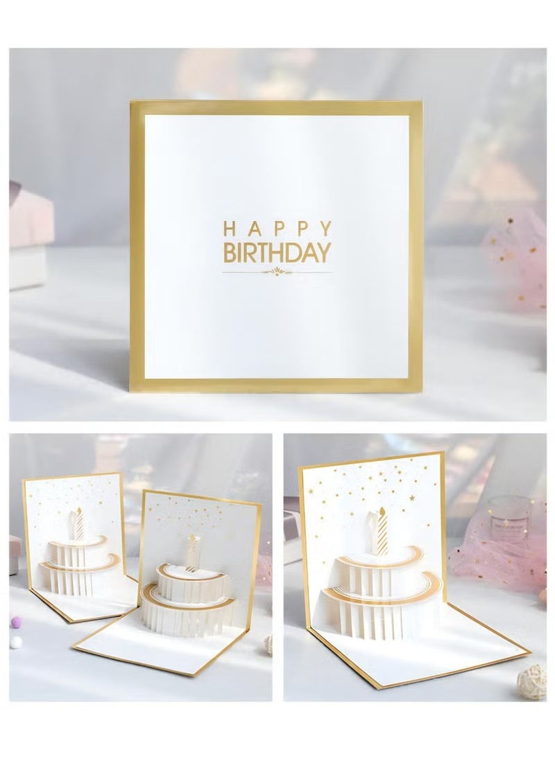 Fancy Elegant Design 3D Pop-Up Card, Greeting Card for Birthday, Sturdy and Solid Cardstock Gift Card with Envelope and Thank You Card - Image 4