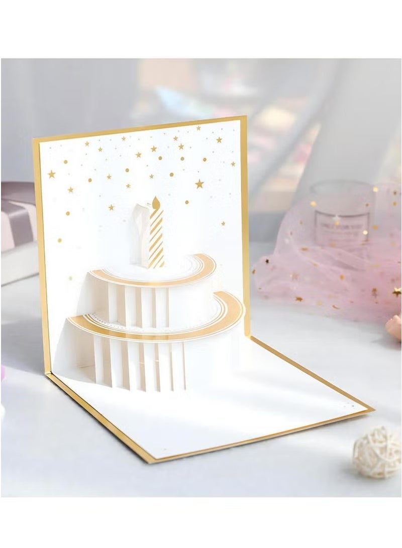 Fancy Elegant Design 3D Pop-Up Card, Greeting Card for Birthday, Sturdy and Solid Cardstock Gift Card with Envelope and Thank You Card - Image 5