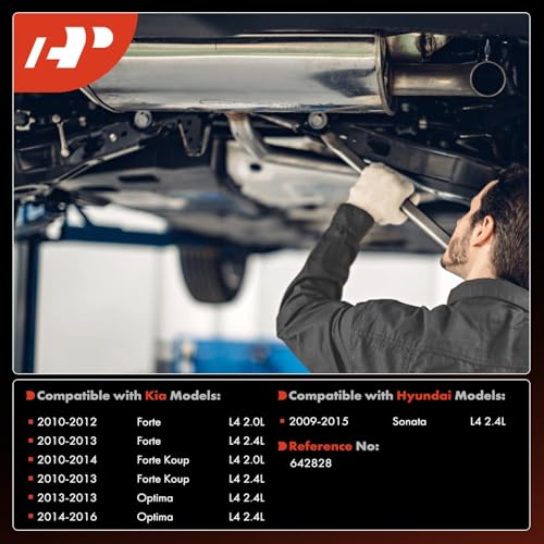 A-Premium Rear Catalytic Converter with Gasket Kit Direct-Fit Compatible with Hyundai Sonata 2009-2015 & Kia Optima 2013-2016, Forte 2010-2013, Forte Koup 2010-2014, 2.0L 2.4L, E.P.A. Compliant - Image 2