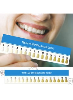Maitys 50 Pieces Teeth Shade Guide Teeth Whitening Shade Chart Tooth Bleaching Guide Porcelain Dental Teeth Color Cards Dental Equipment for Dentist or Household Oral Care  - Image 3