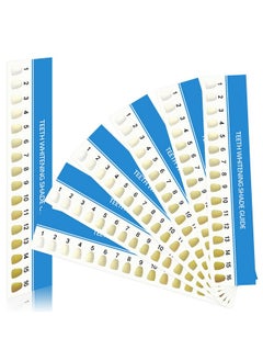Maitys 50 Pieces Teeth Shade Guide Teeth Whitening Shade Chart Tooth Bleaching Guide Porcelain Dental Teeth Color Cards Dental Equipment for Dentist or Household Oral Care  - Image 1