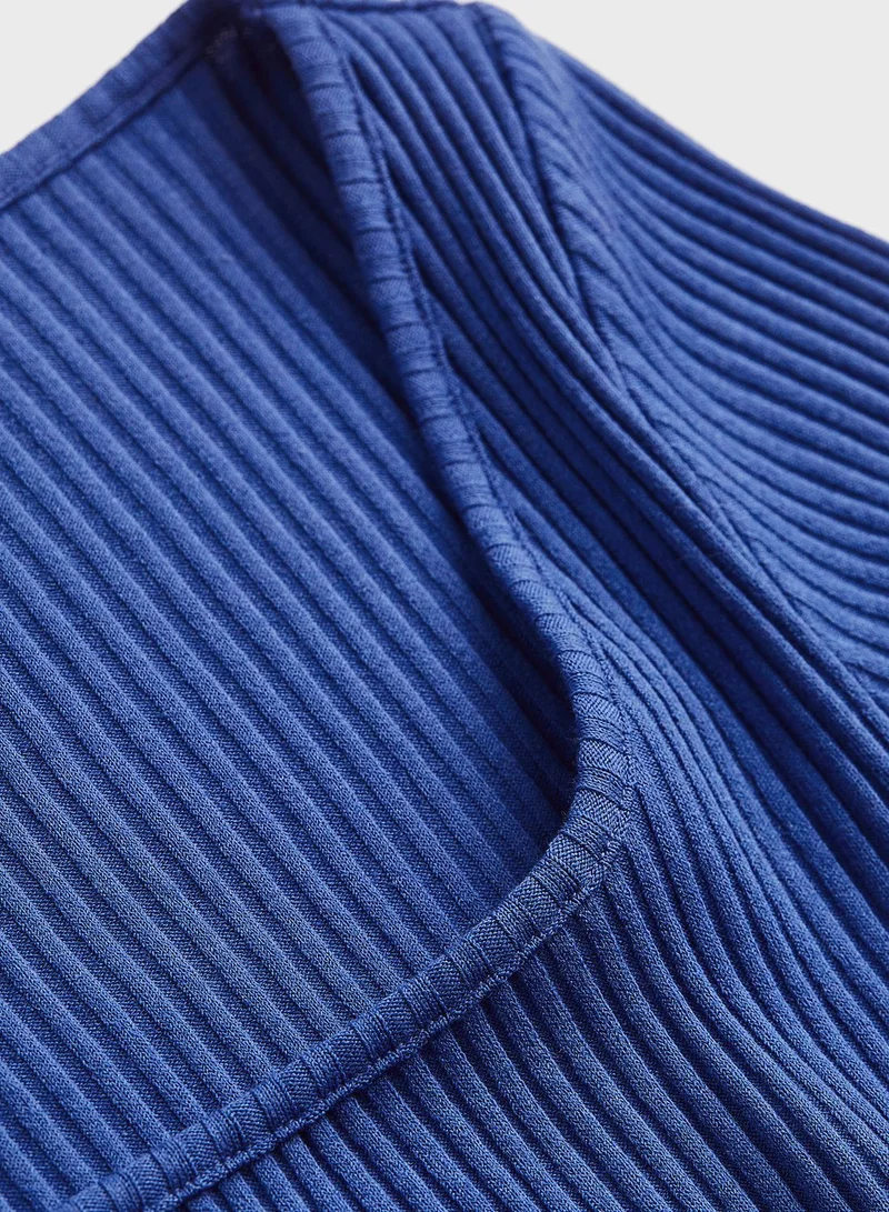 H&M Ribbed Square Neck Top