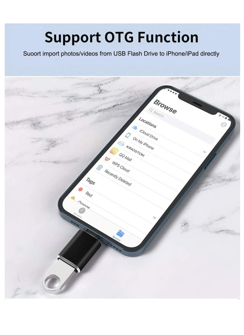 ProOne - ProOne  Apple Lightning to USB Camera Adapter, USB 2.0 OTG Cable for iPhone/iPad to Connect Card Reader, USB Flash Drive, U Disk, Keyboard, Mouse, Hubs, MIDI, Plug & Play - Image 1