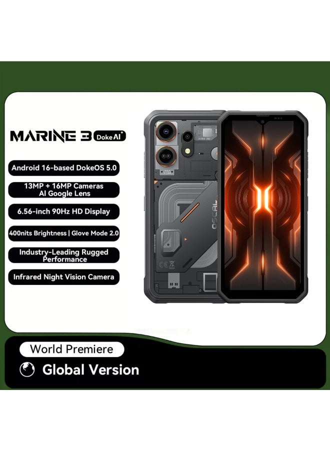 OSCAL MARINE 3 Rugged Smartphone 6.56" HD 90Hz Display Helio G81 13MP+16MP Camera 5000mAh Battery Android 16 Mobile - Image 1