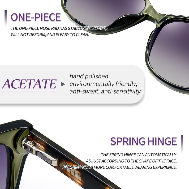 Joopin Sunglasses Women Polarized Cat Eye UV Protection TR90 Big Frame Shades Lady Sunglass Trendy Vintage Oversized Sun Glasses - Image 5