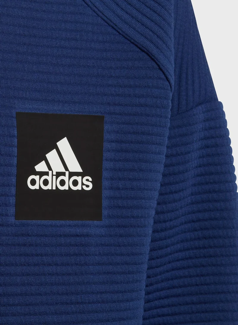 Adidas Youth 3 Stripe Hoodie