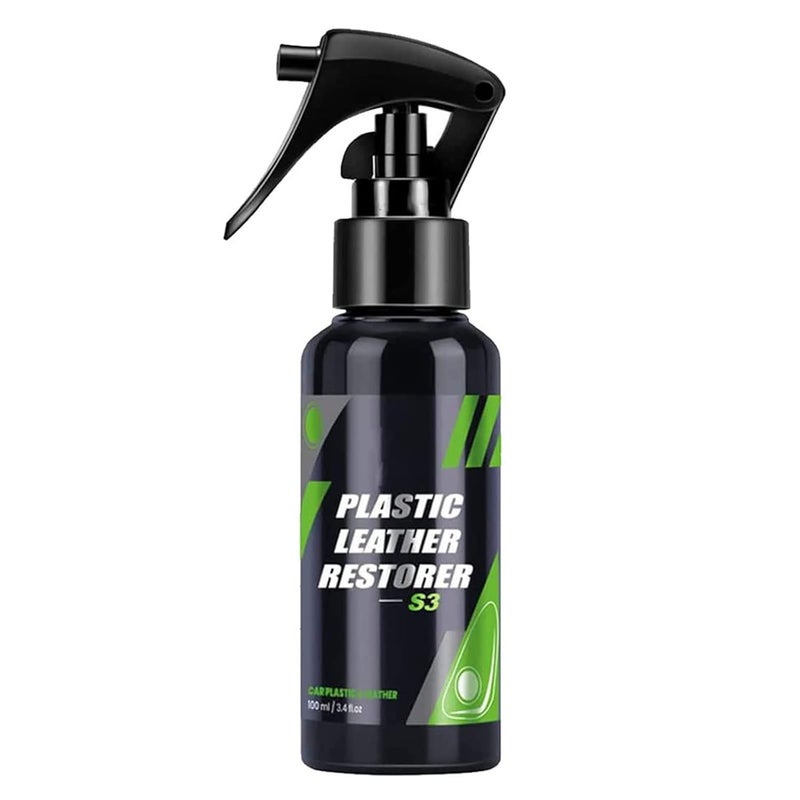 comfrt Shinex Leather Plastic Restorer, Plastic Leather Restorer, Plastics Cleaner Restorer, Plastic Parts Refurbish Agent Car Exterior Restorer, Car Plastic Renovator Liquid Restorer Spray (1pcs) - Image 1