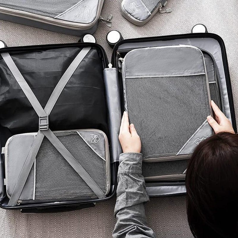 2025 New Travel Storage Bag Set, Luggage Organizer, Portable Mesh Handbag, Divider Bag Wholesale - Image 5