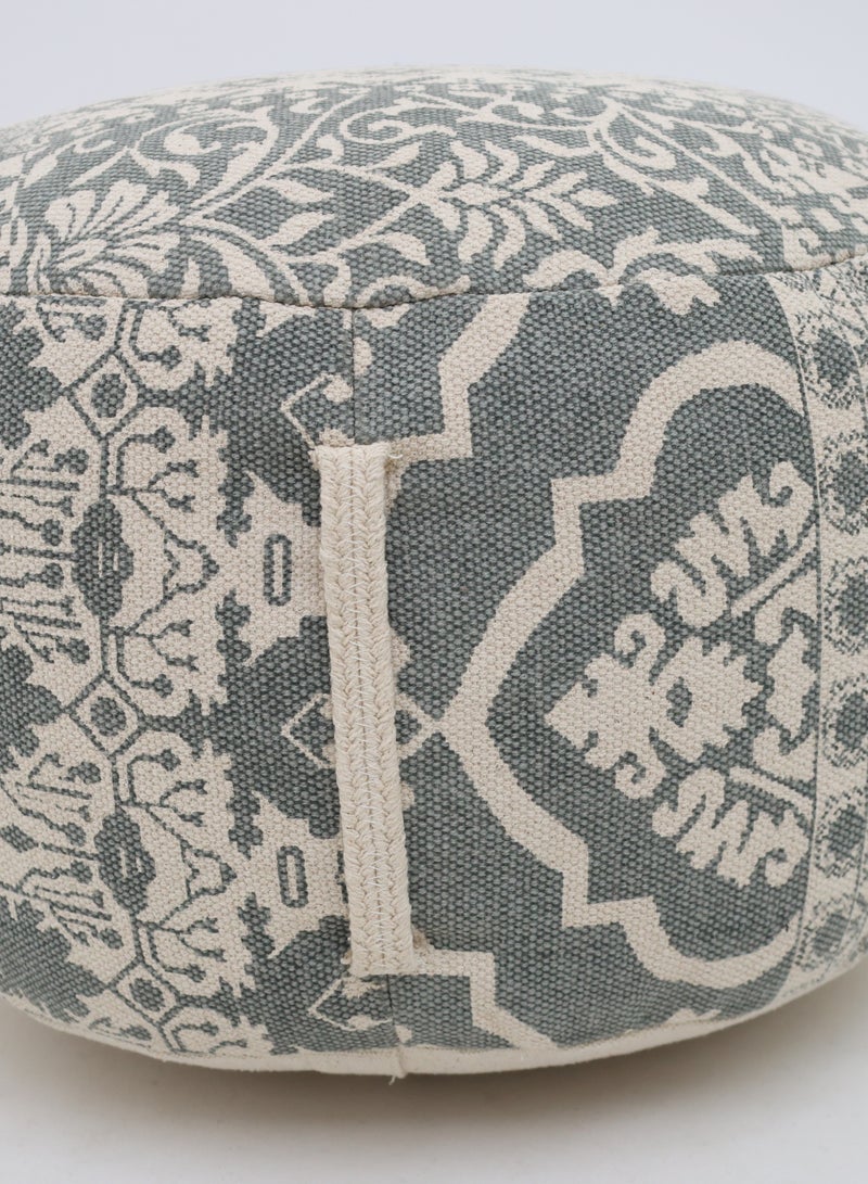 Ramsha Grey Color Home Decor Pouf – PF-189 (50x50x30)  - Image 1