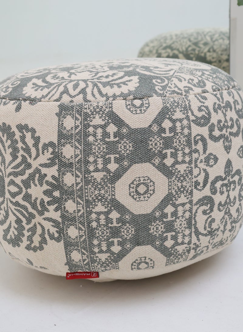 Ramsha Grey Color Home Decor Pouf – PF-189 (50x50x30)  - Image 5