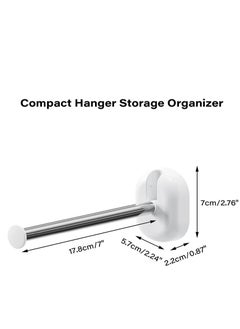Excefore Hanger Stacker Clothes Hangers Storage Holder Set, 2PCS 304 Stainless Steel Organizer Stacker, Space Saving Caddy Stand for Closet Laundry Room  - Image 4