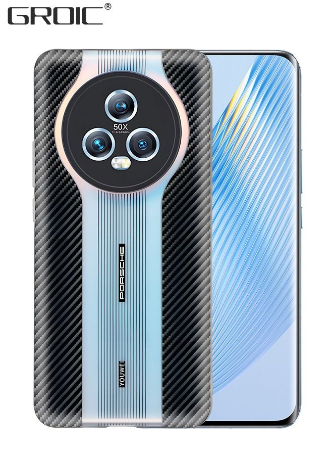 GROIC For Honor Magic 5 Pro Luxury Case Carbon Fiber Back Cover Compatible with Camera Protection Shockproof Phone Shell 6.81'' - Image 1