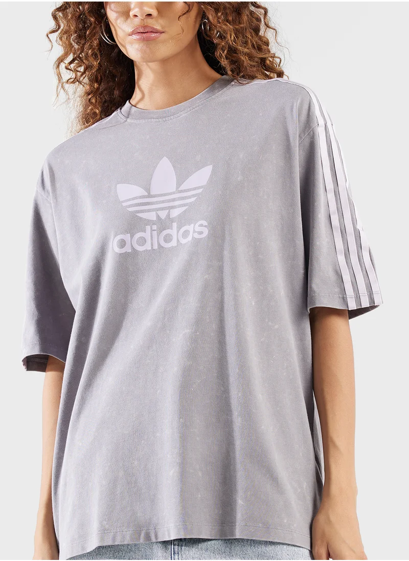 adidas Originals Washed Boyfriend Fitted T-Shirt