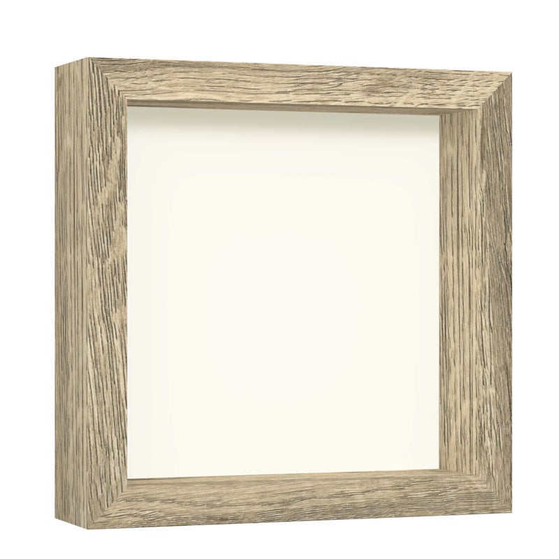 Frameworks 8x8 Driftwood Wooden Shadow Box Frome - Love Love Back Budged Glass و Consiss - Image 2