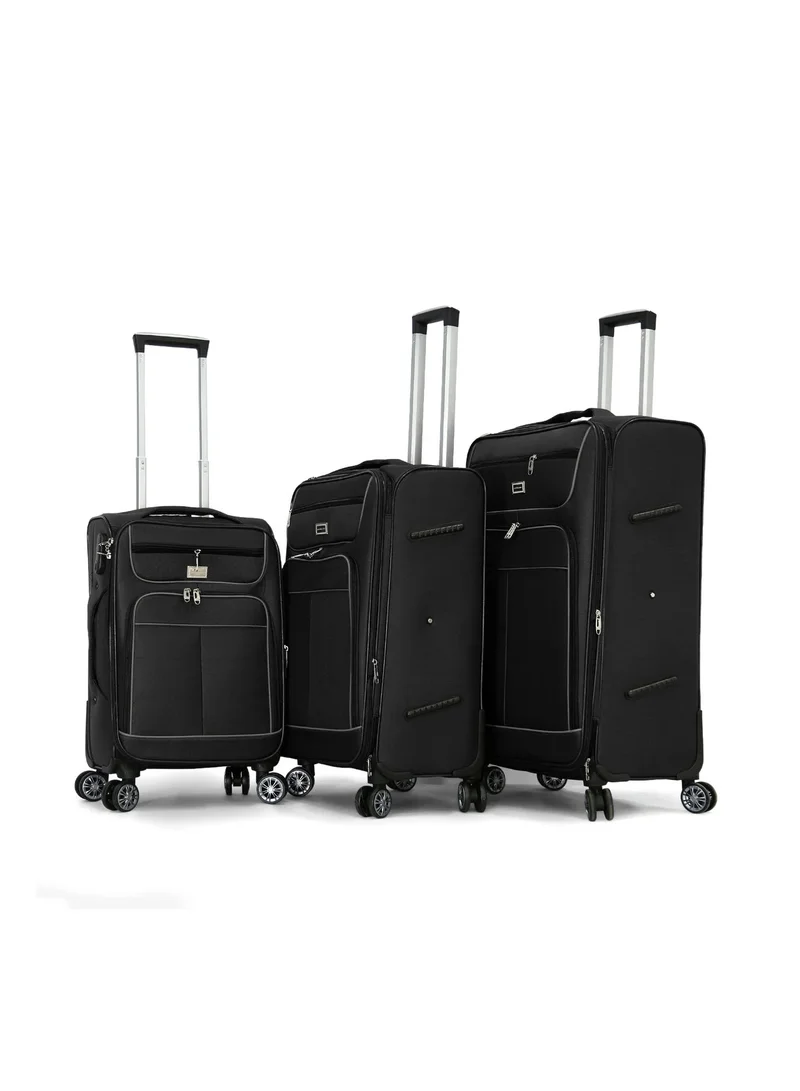 جيوردانو Giordano Softside Luggage Trolley Bag 3 Pieces set (28x24x20 inch)
