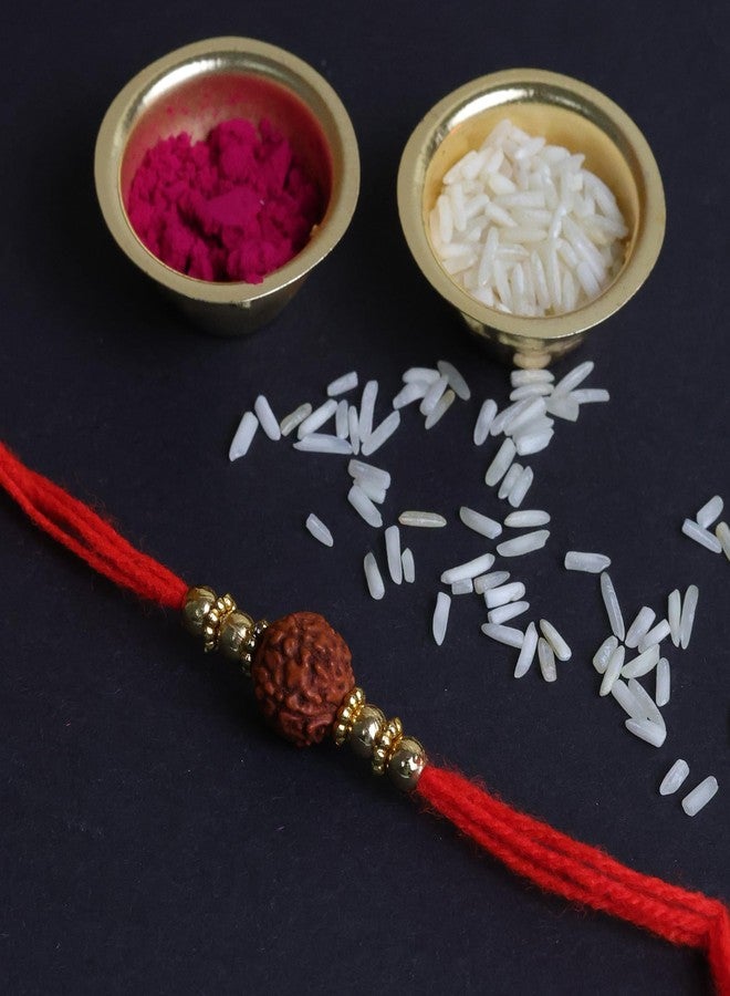 OAFISH Handicraft Storerom presents Traditional Designer Rakhi for Brother on Raksha Bandhan gifting (RUDRAKSH) - Image 2