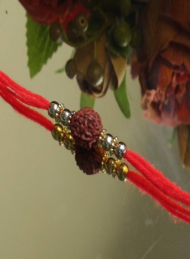 OAFISH Handicraft Storerom presents Traditional Designer Rakhi for Brother on Raksha Bandhan gifting (RUDRAKSH) - Image 3